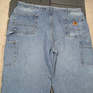 Carhartt‎ Jeans Men's Size 42 X 28 Denim Blue Work Pants Carpenter Loose JB138